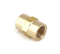 1/4" BSPP - 1/4" NPT Female Hex Nipple Equal Reducer Brass Pipe Fitting Connector Adapter Water Gas Oil Fuel