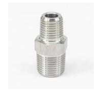 1/4" BSPT Male to 3/8" BSPT Male Threaded 304 Stainless Steel Pipe Fitting Connector Adapter 250bar