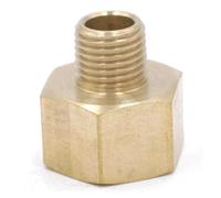1/4" BSPT Male x 1/2" NPT Female Brass Pipe Fitting Connector Adapter For Pressure Gauge Air Gas Fuel Water