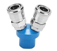 1/4" C Type Connettore Rapido Pneumatico in Metallo, 3 Vie, Stile Giapponese - Connessioni Sicure, Facile Installazione, Per Compressore d'Aria e Tubo Pneumatico (Giro 2 vie)