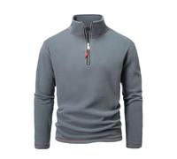1/4 Cerniera Felpa in Pile Uomo Vendita Invernale Pesante Caldo Pullover Uomo Manica Lunga Maglia di Tuta Vintage Sportivi Sweatshirt Felpe senza Cappuccio Maglioni e Felpe in Tinta Unita Maglione