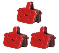 1-4 coppie di cuscinetti per freni per biciclette in bicicletta compatibile semimetale con freni a disco idraulici silenziosi cuscinetti per freni per bici da strada mtb silenzi(3 Pair Red)