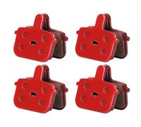 1-4 coppie di cuscinetti per freni per biciclette in bicicletta compatibile semimetale con freni a disco idraulici silenziosi cuscinetti per freni per bici da strada mtb silenzi(4 Pair Red)