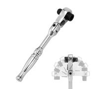 1/4" Cricchetto Testa Flessibile, Chiave Cricchetto Testa Flessibile 2 in 1 Acciaio Inossidabile 72 Denti Doppia Presa Driver Bit Interruttore Reversibile Mini Micro Cricchetto per Industriale