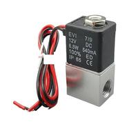 1/4 "DC 12V 24V AC 110V 220V Valvola solenoide a risposta rapida a 2 vie normalmente chiusa ad azione diretta pneumatica acqua aria gas valvola di flusso (NPT_DC 12V)