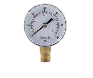 1/4 di pollice BSPT per manometro radiale 0-60 PSI involucro in acciaio inossidabile progettato per il controllo della pressione della linea aerea e del sistema idrico