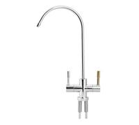 1/4'' Double Holes Sink Faucet Tap Chrome Reverse Osmosis Drinking Water Filter