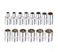 1/4 Drive 12 Point Short Socket Head per Torx Ratchet Wrench Adapter | Breve per torx Adattatore Testa Presa Compatta Per Spazi ristretti Automotive Riparazione Socket
