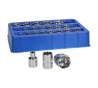 1/4" e 3/8" Unità Metrica MM Shallow Super Lock Socket Set 6mm - 19mm 22pz