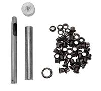 1/4 Inch(6mm) Leather Grommet Kit, 50 Set Metal Eyelets Kit with 3 Grommet Setting Tool for DIY Leather Craft,Clothes,Shoes,Bags and Belts Repair Decoration (6mm)