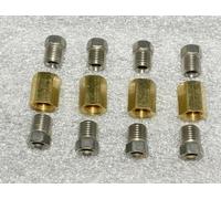 1/4 Inossidabile Tubo Freno & Ottone Sindacati 7/16-24 Flare Raccordi 12pc
