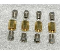 1/4 Inossidabile Tubo Freno Raccordi & Ottone Sindacati 7/16-24 Flare 12 Pz