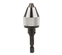 1/4 "Keyless Drill Chuck Hex Shank Adattatore Convertitore Cambio Rapido 0.3-6.5mm