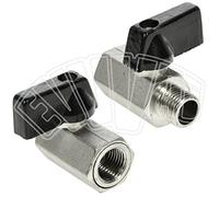 1/4" MASCHIO - FEMMINA RUBINETTO A SFERA/VALVOLA PNEUMATICO/ARIA COMPRESSA