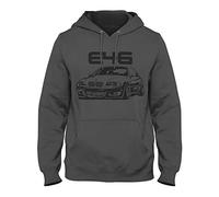 1/4 Mile Kult E46 - Felpa con cappuccio da uomo grigio scuro M