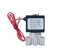 1/4" Normally Close Stainless Steel Body SS304 2-Way Electric Solenoid Valve NC Pneumatic For Water Oil Air GA 12V 24V 220V 110V(TYPE2 Only Valve,DC12V)