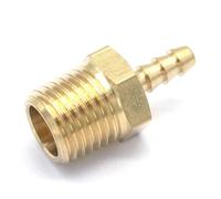 1/4" NPT Male x 3/16" Hose Barbed Tail Brass Fuel Fitting Connector Adapter