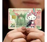 1/4 pezzi Adesivi per carta di credito Anime Hello Kitty Sanrio, adesivi decorativi a motivi carini per carte, adesivi per tessere dei mezzi pubblici, adesivi protettivi resistenti ai graffi, impermea