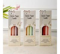 1/4 pezzi Candele lunghe 25 cm, perfette per grandi occasioni come banchetti, matrimoni e riunioni di famiglia per creare un'atmosfera romantica e solenne. Realizzate in cera di soia senza fumo, quest