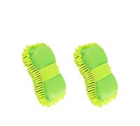1-4 pezzi di guanti in spugna for lavaggio auto, asciugamano for automatico, spazzola for la cura delle fibre ultra fini, strumento pulizia(Green 2Pcs)