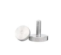 1-4 pezzi M3 M4 M5 M6 M8 M10 Vite a mano zigrinata in acciaio inossidabile 304 a piatta Regolazione manuale(M4x8(d16xh5)4pcs)