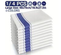 1/4 pezzi, Strofinaccio da cucina a righe (48*70Cm/18.9x27.5Pollici), Panno multiuso per la pulizia della casa e della cucina, Compatto e durevole, Adatto per pulire vetro e stoviglie 2 pezzi - Giallo