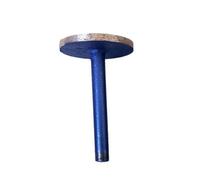 1/4 pz. Gambo da 6 mm, teste di rettifica diamantate da 15 mm a 30 mm, punte montate for sinterizzazione, mole cilindriche coniche a T, utensili for intaglio e rettifica di pietre.(30mm)