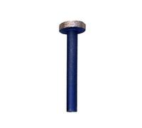 1/4 pz. Gambo da 6 mm, teste di rettifica diamantate da 15 mm a 30 mm, punte montate for sinterizzazione, mole cilindriche coniche a T, utensili for intaglio e rettifica di pietre.(15mm)