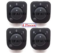 1/4 pz muslimchrome specchio manopola interruttore riscaldato per VW Jetta Golf MK5 MK6 Tiguan Passat B6 OE #1 k0 959 565 K / 1 k0 959 565 K