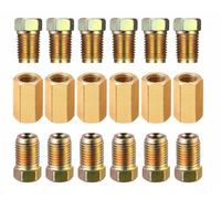 1/4 " Tubo Freno Raccordi Ottone Sindacati 7/16-24 Filo 18 Pezzi Set