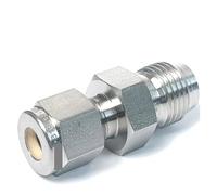1/4" VCR Male To 1/8" Tube Double Ferrule Compression SUS 316L Stainless Pipe Fitting Coupler