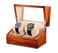 1-4 Watch Winders for Automatic Watches Box Watch Rotator Watches Rotating Watch Case Watch Shaker Battery Operated or AC Powered Super Quiet Motor (Brown 2 epitope)