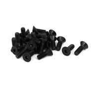 1/4" x 3/4" 10,9 piana svasata testa a esagono interno vite tappo nero 25pz