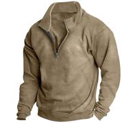 1/4 Zip Felpa Uomo Vendita 2025 Offerta Pullover Uomo Maglie Senza Cappuccio Maglia di Tuta con Collo in Piedi Maglioni e Felpe in Tinta Unita Sweatshirt Sportiva Casual Felpata Streetwear Moda