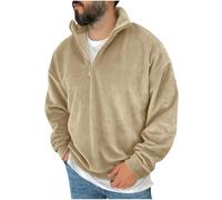 1/4 Zip Pullover in Pile Uomo Vendita Invernale Pesante Caldo Felpa Uomo Senza Cappuccio Maglione e Felpe con Collo in Piedi Maglia di Tuta Manica Lunga Termica Fleece Pullover Top per Autunno Inverno