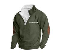 1/4 Zip Pullover Uomo Invernale Calda Felpa Uomo Senza Cappuccio Maglioni e Felpe con Collo in Piedi Maglia di Tuta Maniche Lunghe Sweatshirt in Tinta Unita Maglione Sportiva Casual Pullover Top