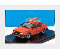 ABREX 1/43 MODELLINO AUTO STATICO DIECAST SKODA 120L 1984 ARANCIO CON SLITTINO