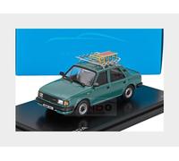 1:43 ABREX Skoda 120L 1984 With Snow Sledge Con Slittino Turquoise 143AU-702HA