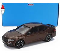 MODELLINO AUTO STATICO ABREX SKODA OCTAVIA IV RS 2020 MARRONE SCALA 1/43