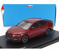 MODELLINO AUTO STATICO ABREX SKODA OCTAVIA IV RS 2020 ROSSO SCALA 1/43