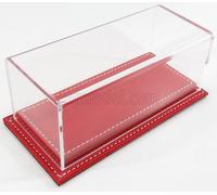 1/43 ATLANTIC - VETRINA DISPLAY BOX - MOLHOUSE BASE IN PELLE ROSSA - ATL10084