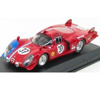 MODELLINO AUTO STATICO BEST ALFA ROMEO 33.2 LE MANS 1968 PILETTE SCALA 1/43