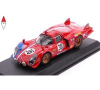 MODELLINO AUTO STATICO BEST ALFA ROMEO T33.2 24H LE MANS 1969 PILETTE 1/43