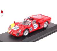 MODELLINO AUTO STATICO BEST MODEL ALFA ROMEO 33.2 #180 TARGA FLORIO 1968 1/43