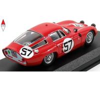 MODELLINO AUTO STATICO BEST ALFA ROMEO TZ1 COUPE #57 24H LE MANS 1964 SCALA 1/43