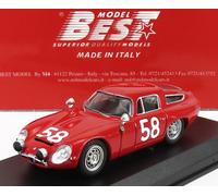 Best Klebstoffe Modellino Auto Statico Diecast Alfa Romeo TZ1 n.58 Targa Florio 1964 Rosso 1:43