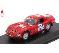 MODELLINO AUTO STATICO BEST MODEL ALFA ROMEO TZ2 #124 TARGA FLORIO 1967 1/43