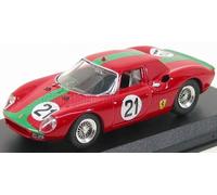 MODELLINO AUTO STATICO BEST MODEL FERRARI 250 LM MONZA 1966 DE SIEBENTHAL 1/43