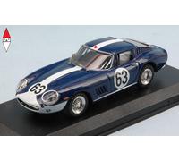 Best Klebstoffe Modellino auto Ferrari 275 GTB/4 #63 Spa 1967 Vestey/Gaspar 1:43 Blu/Bianco