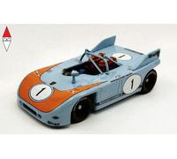 Best Modellino auto Porsche 908/3 Brans-Hatch 1972 Jost Casoni azzurro chiaro e arancione 1:43